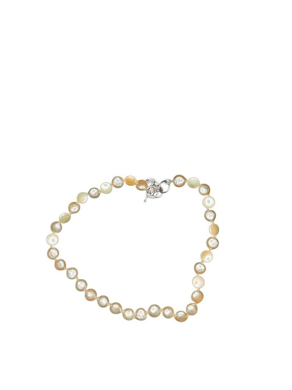 Monet flat pearl choker necklace